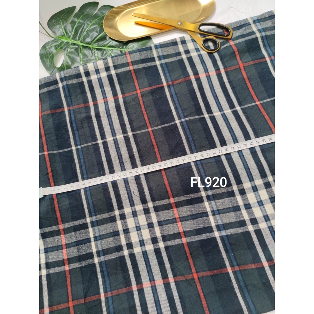 BIRU kain flanel bahan kotak katun yarndyed harga per 0.5meter/kain meteran happychild