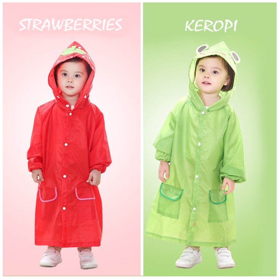 JAS HUJAN ANAK KARAKTER HOODIE JAS HUJAN ANAK EVA PONCO LIGHTWEIGHT