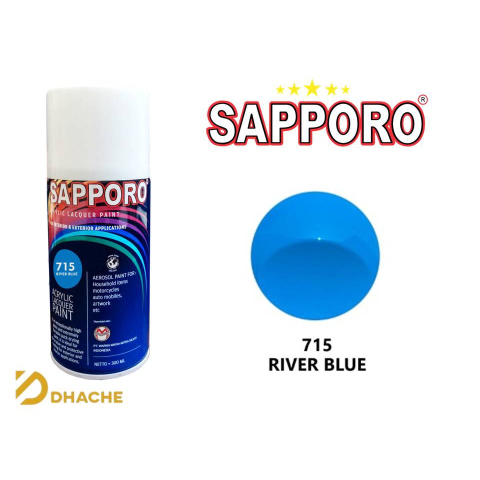 Cat Semprot RIVER BLUE 715 Sapporo BIRU Spray Pylox Pilox 300cc