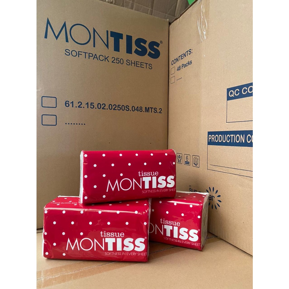 MONTISS TISSUE FACIAL TISU WAJAH 250 SHEETS 2 PLY TISSU MUKA-1