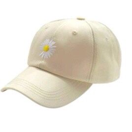 Topi Baseball Bordir Bunga Daisy Unisex