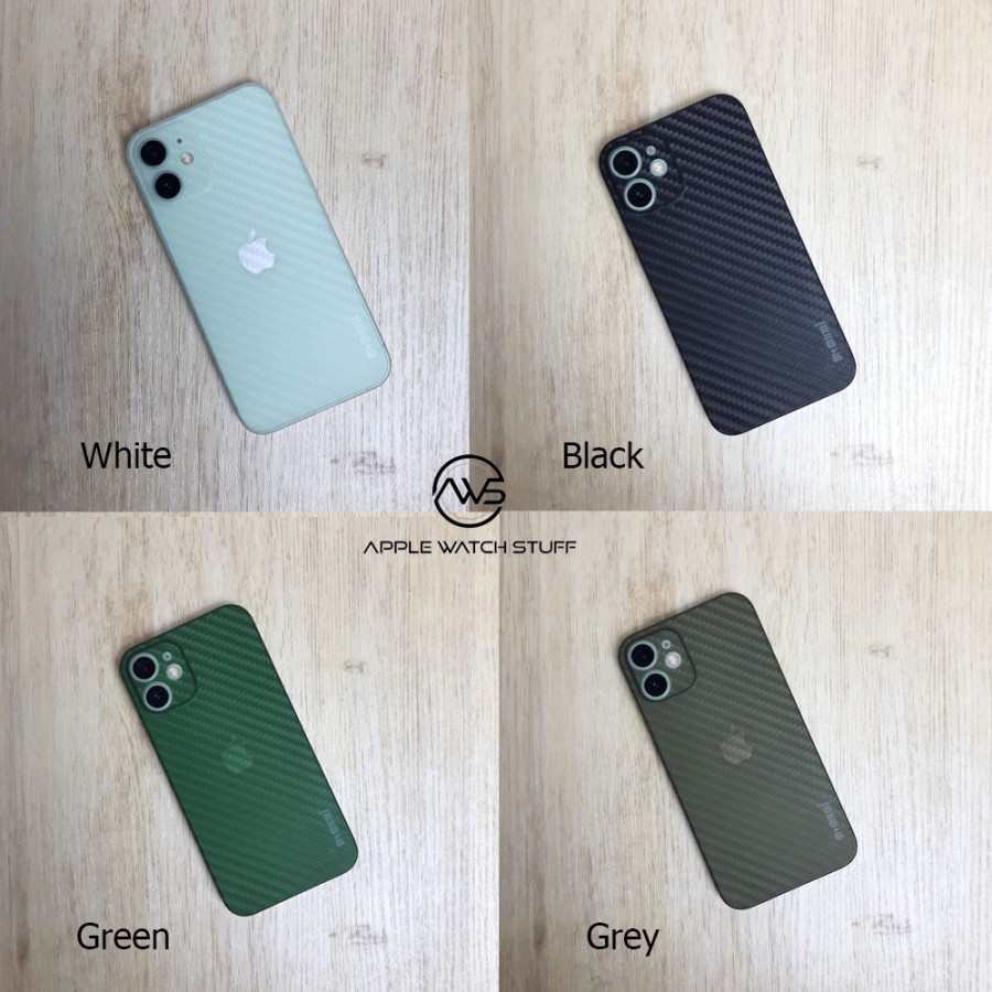 Memumi Super Slim Case Carbon Fiber Back Cover for iPhone 12 Mini 5.4&quot;