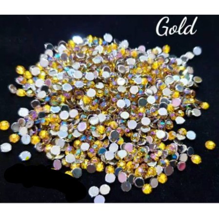 Gemstone Putih Violet Kilau AB 3mm/ isi +- 1000pcs/ Blink Blink/ Rhinestone/ Gemstone Gold AB