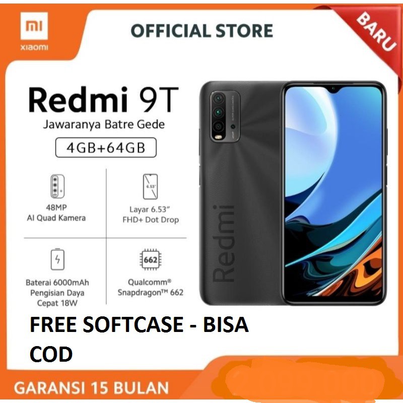 Xiaomi Redmi 9T Ram 6/128GB Garansi Resmi Segel Box