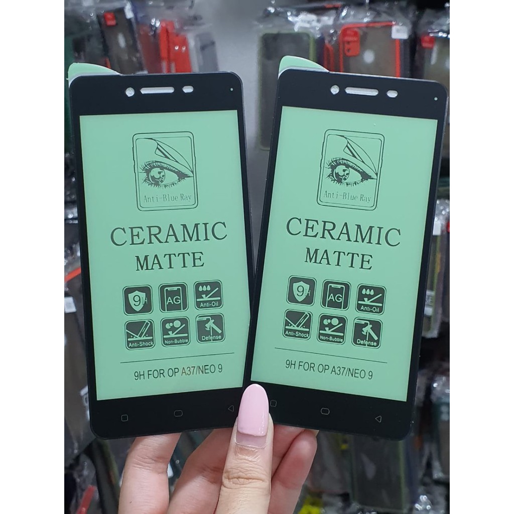 OPPO F1 F1F A35 Ceramic Matte Blue Ray Screen Guard Anti Radiasi Full Cover