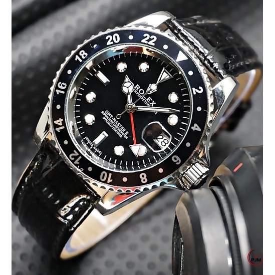 Jam Pria Rolex GMT Rantai Jam Tangan Pria Rolex GMT Kulit Jam Tangan Automatic