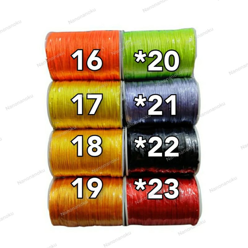 [PER GULUNG] Tali Satin / China Cord / Simpul 2mm