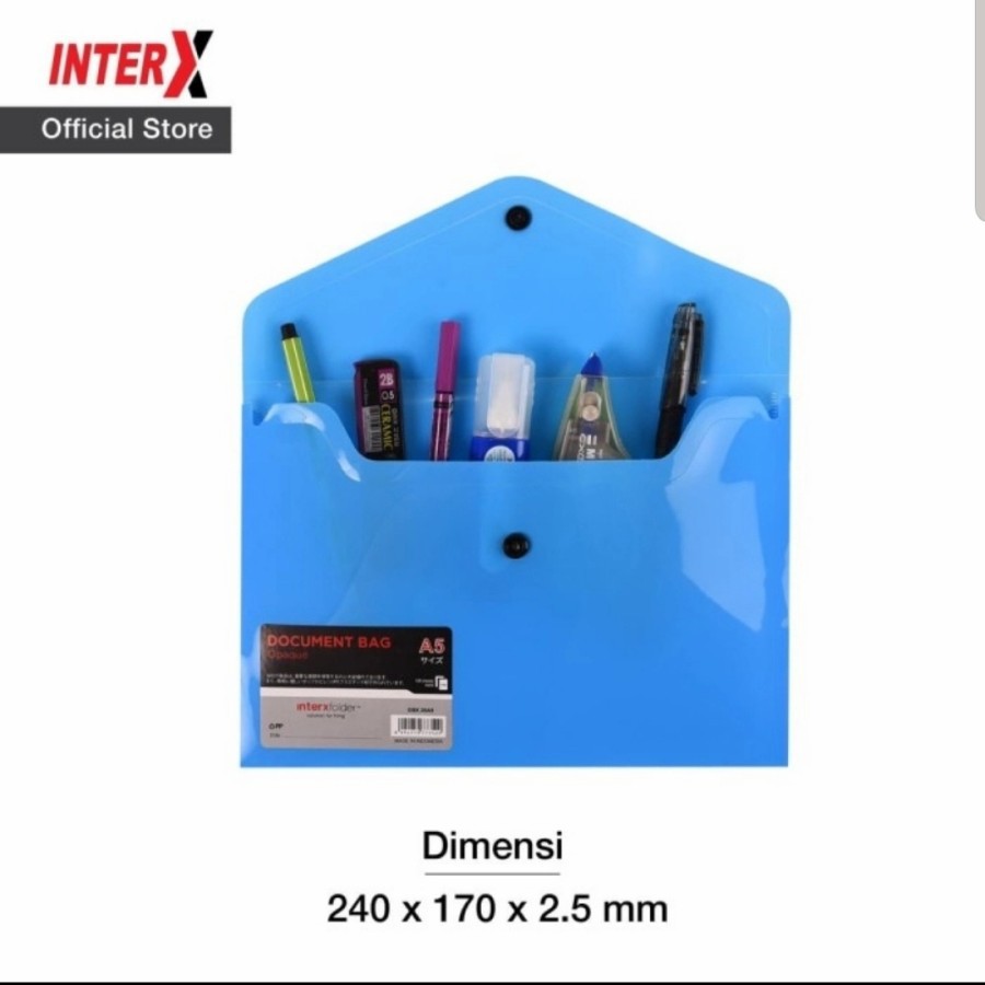 

Map Kancing amplop A5 plastik interx