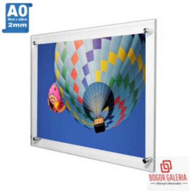 FRAME BINGKAI AKRILIK FOTO DISPLAY POSTER BERKUALITAS UKURAN A0 DOUBLE