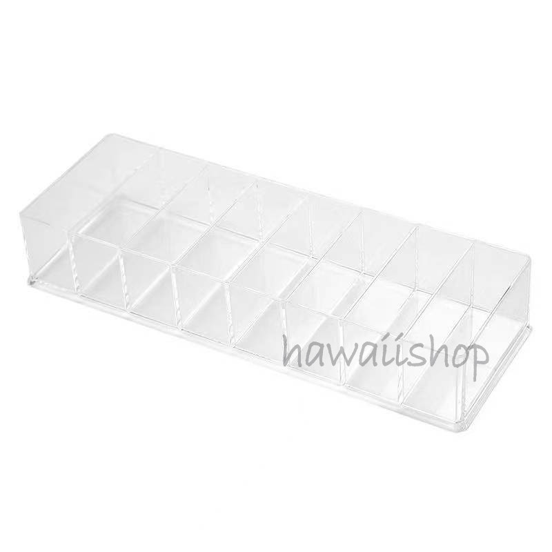 Rak Tempat Lipstick Brush Acrylic Transparan Murah 8 Ruang Sekat Cosmetic Storage Organizer