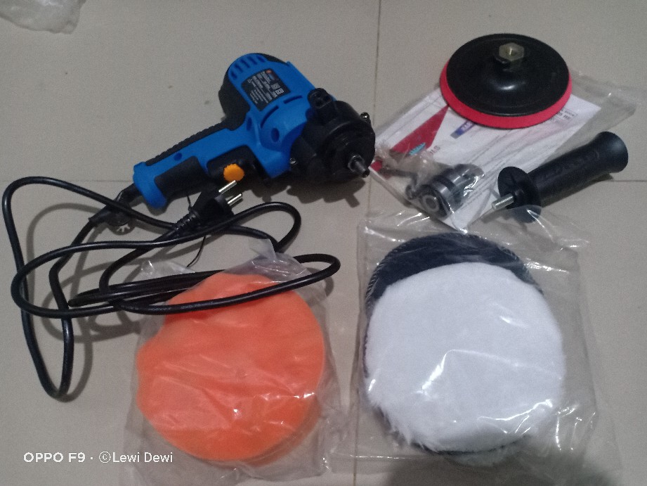 Hiroki Hr 6125 Re Mesin Poles Mobil Motor + Bor Amplas Polisher