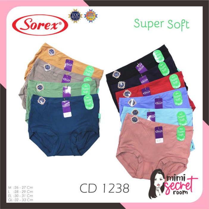 ❤ MIMI ❤ CD Wanita Sorex 1238 super soft karet besar / cd basic M L EL QL