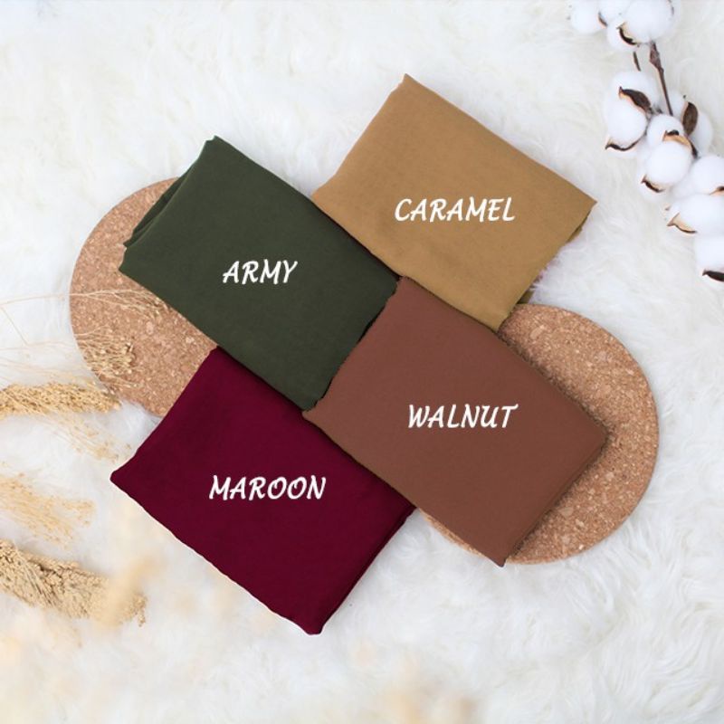 (TERMURAH) hijab Segiempat Bella Square Pollycotton premium-7