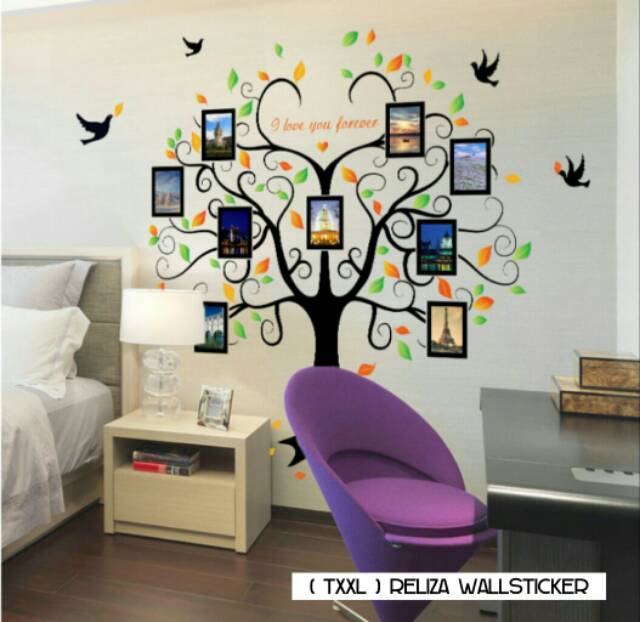 (TXXL) RELIZA WALLSTICKER / STIKER DINDING POHON BINGKAI FOTO TREE FRAME SK2010