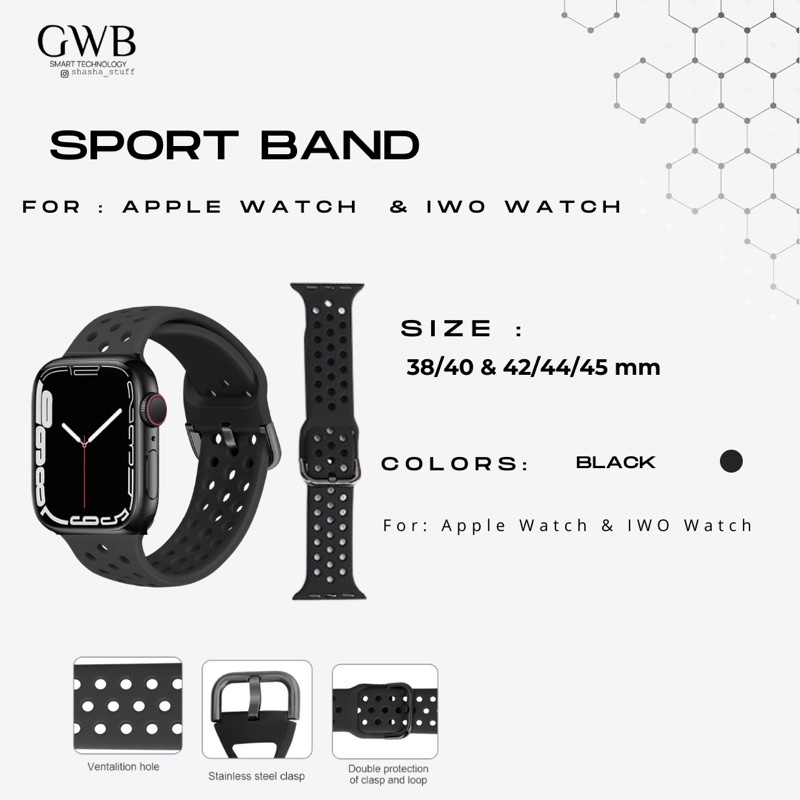 SPORT BAND FOR APPLE WATCH &amp; IWO WATCH