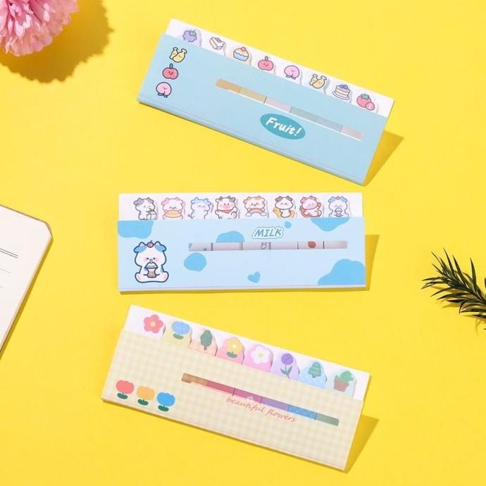 

15 Pcs Stiker Memo Pad Motif Kartun Hewan Untuk Alat Tulis Sekolah