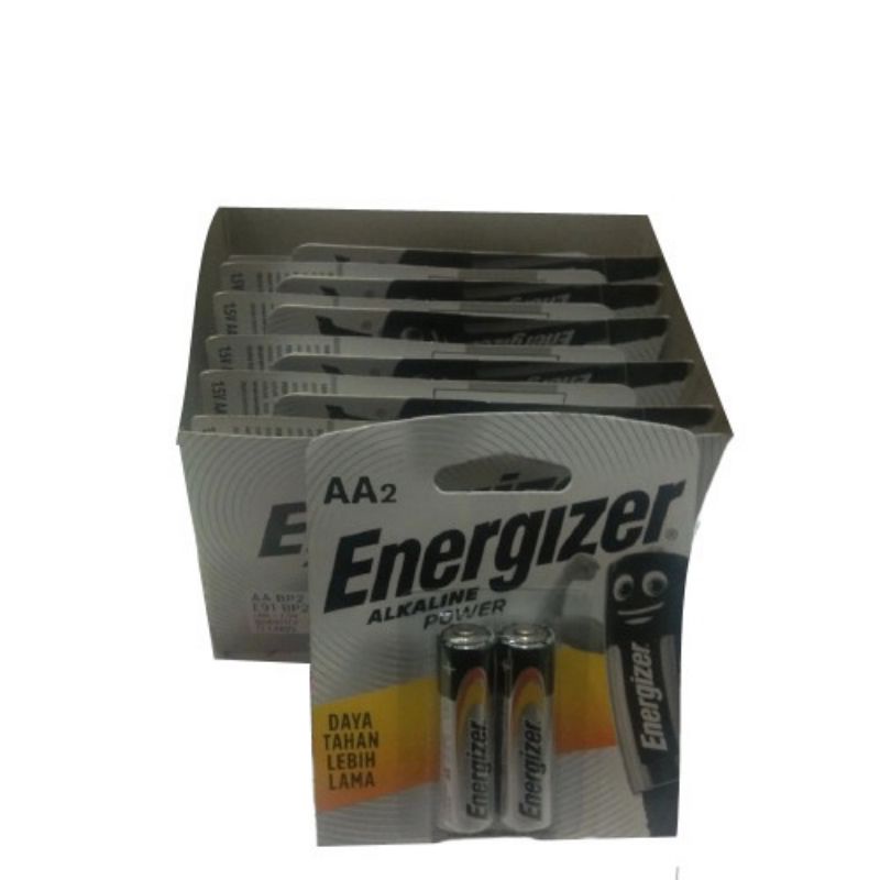 Baterai Battery Batre Energizer Alkaline Power AA A2 Original 100%