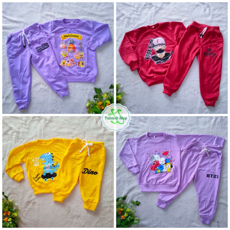 Setelan joger anak bahan premium 1 2 3 4 5 tahun murah jogger terlaris terbaru cewek cowok perempuan laki laki ( setelan jogger anak ) Part 2 Fatonah Shop