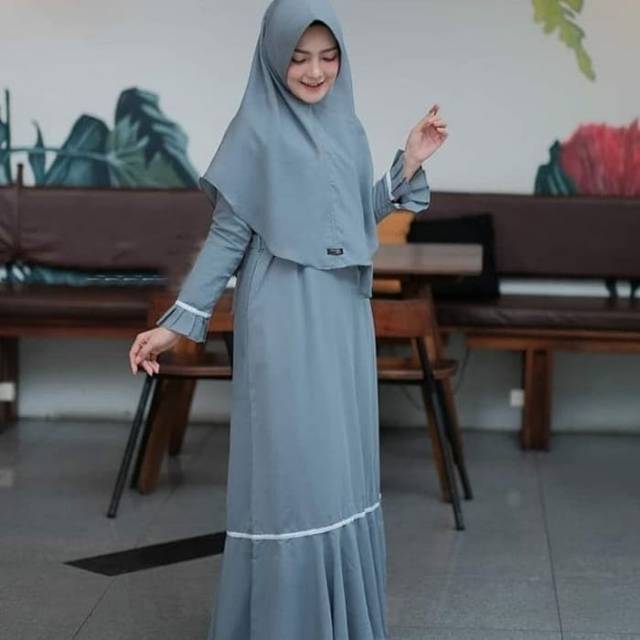 Gamis Muslim New Nayla Syar'i set Khimar