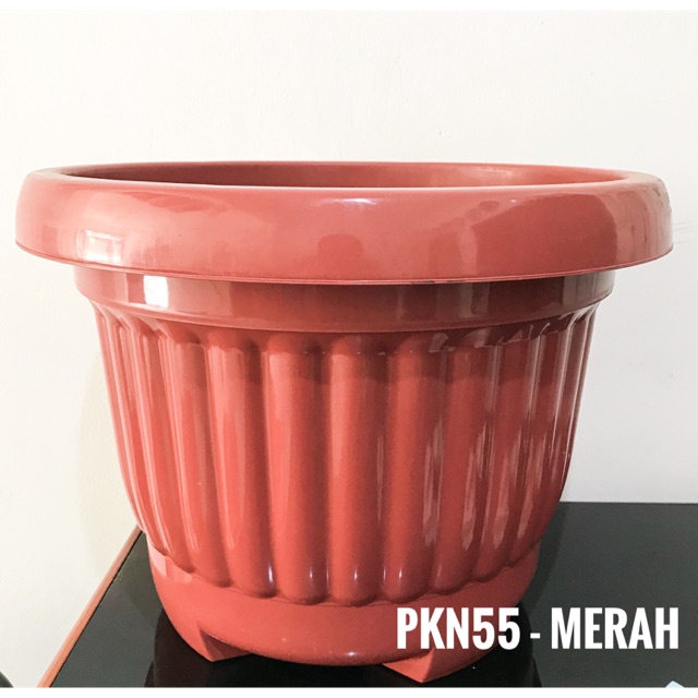 Pot Kembang | Pot Tanaman | Pot Plastik | Pot Jumbo | Pot Besar | Pot Motif PKN55 merah