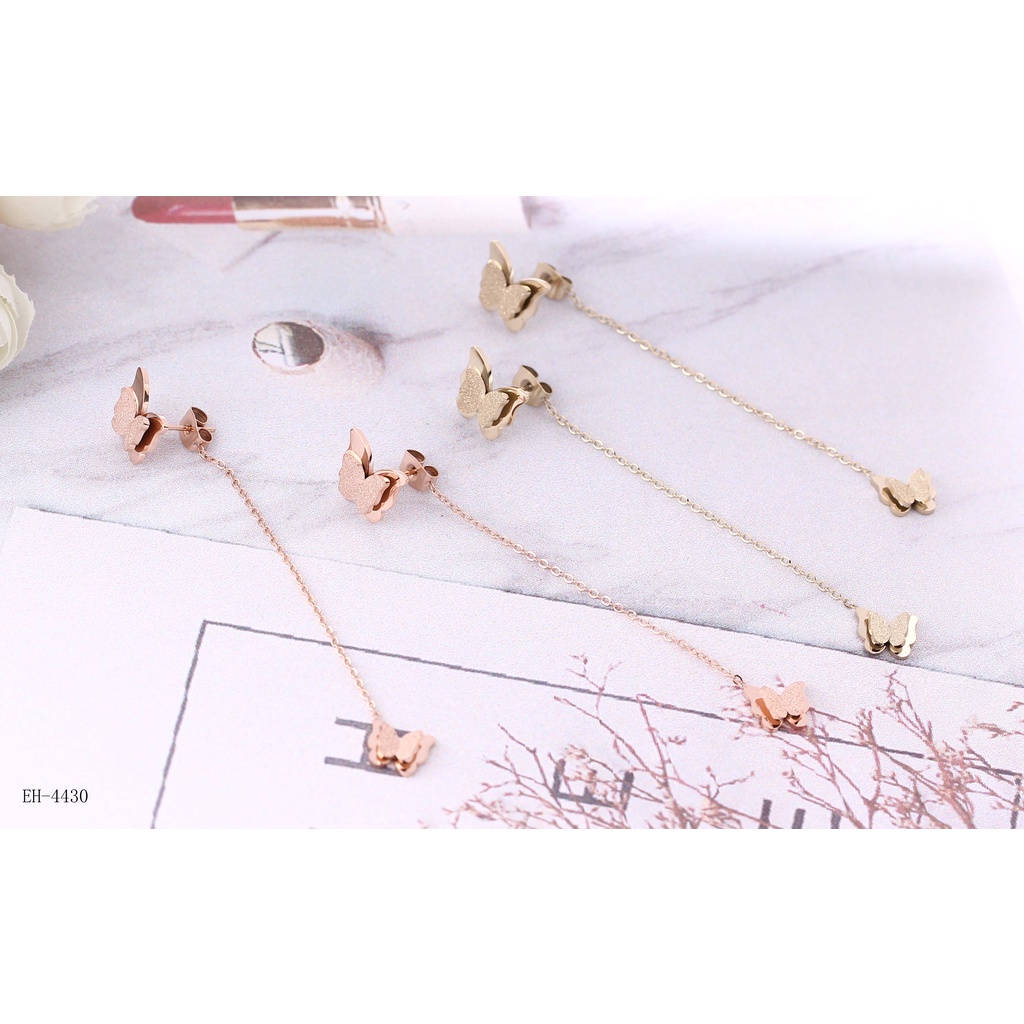 Anting tusuk titanium kupu 024