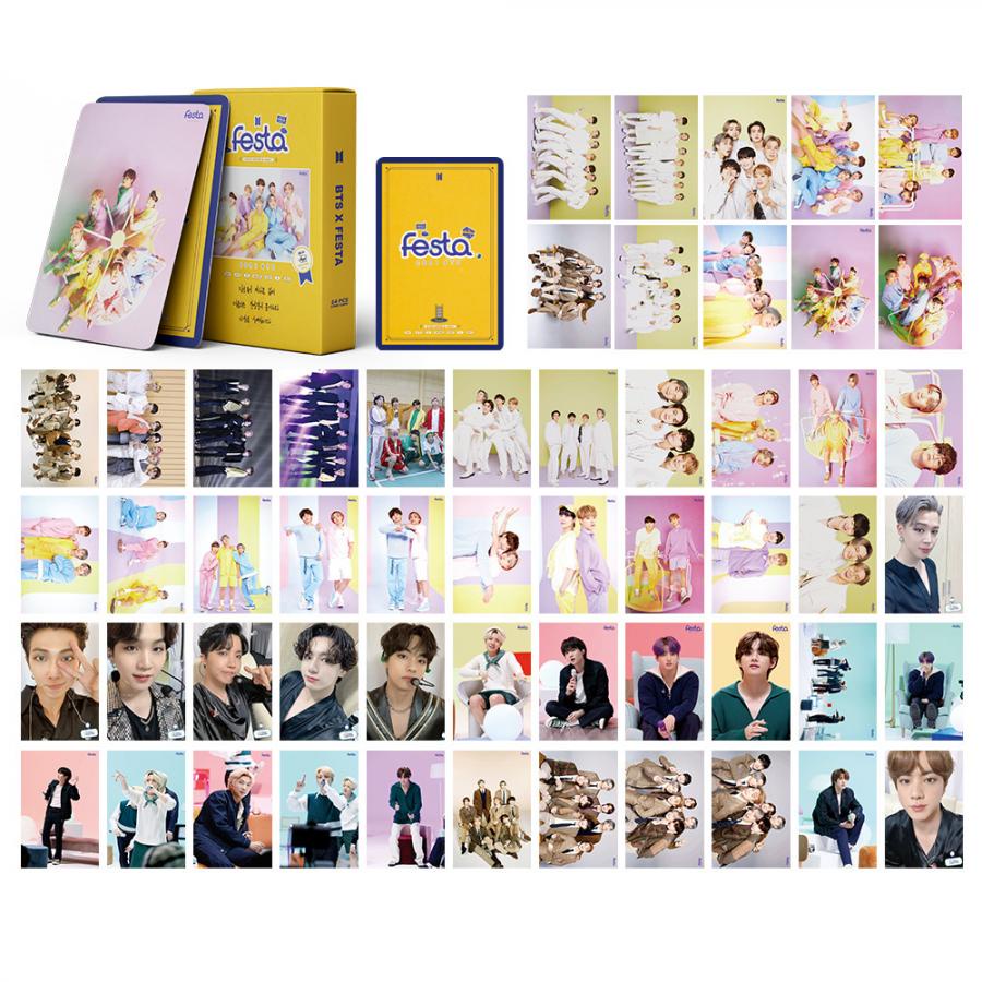 54pcs Kartu Lomo Foto KPOP BTS BLACKPINK Untuk Koleksi