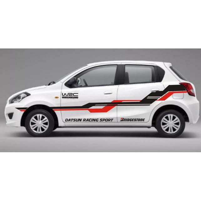 Stiker mobil datsun go panca stiker  mobil datsun go panca agya ayla brio