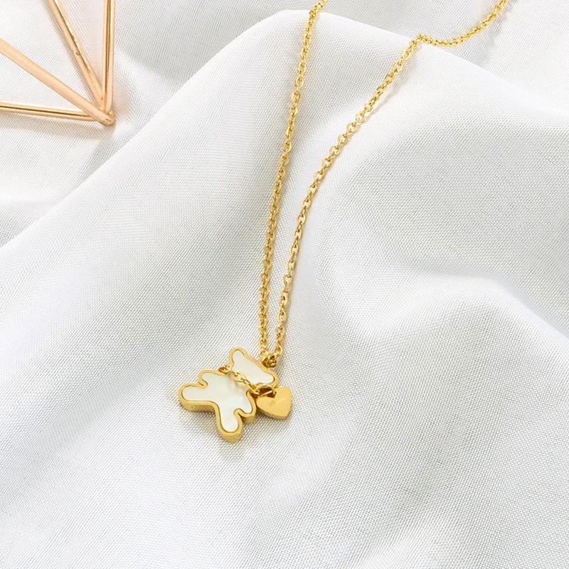 kalung teddy lucu imut titanium original terlaris termewah tercantik terkeren