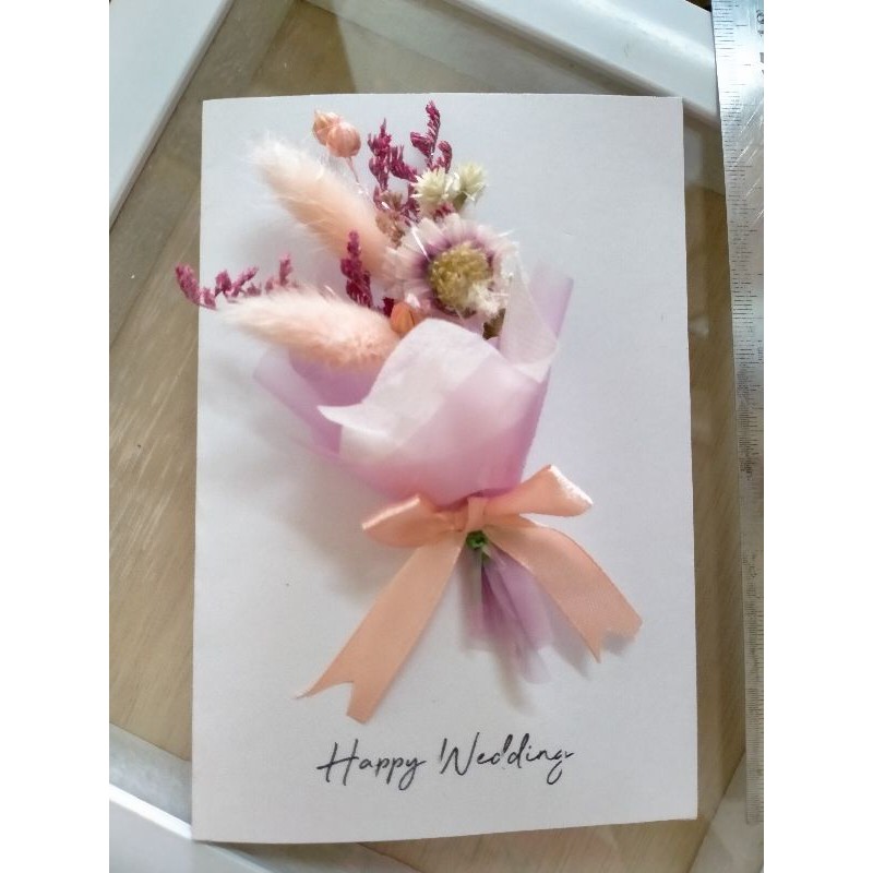 Kartu ucapan Premium Dried Flower greeting Card