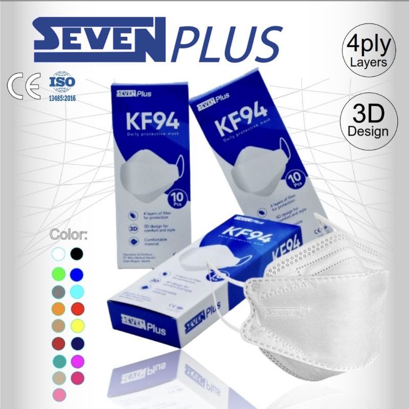 Masker Seven Plus KF94 4ply isi 10pcs perbox