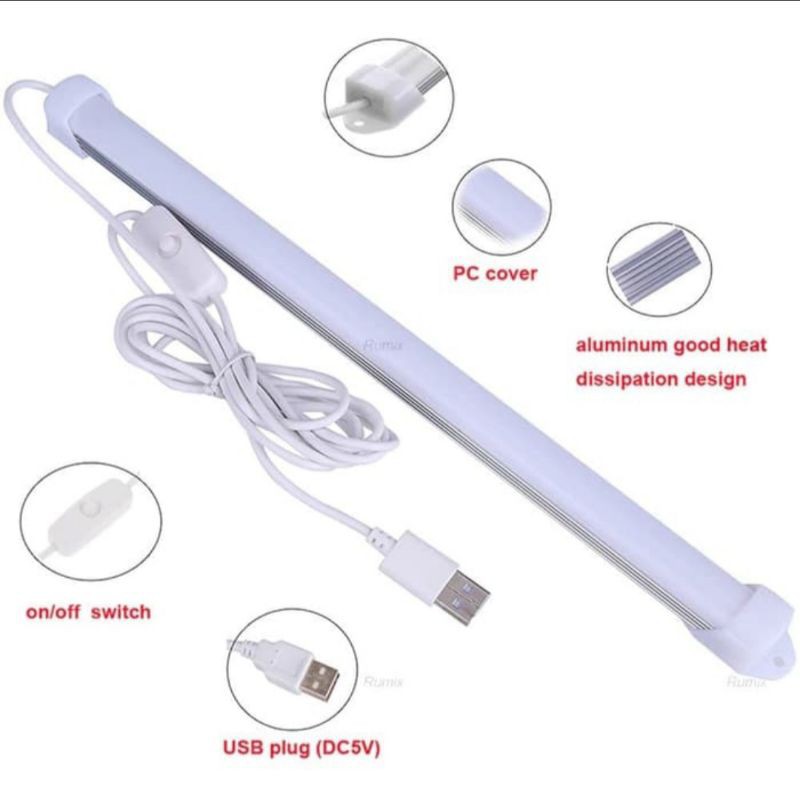 Lampu Neon LED Usb Multifungsi Belajar Kerja Rumah