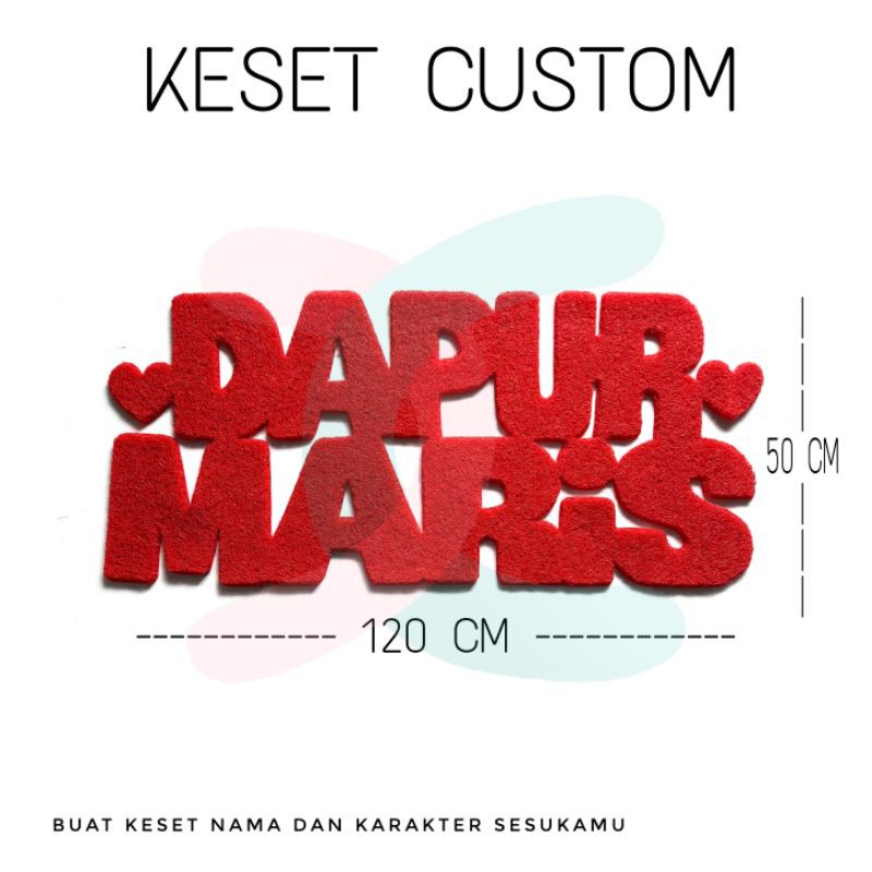 keset custom / keset nama / keset tulisan sesuai request suka-suka