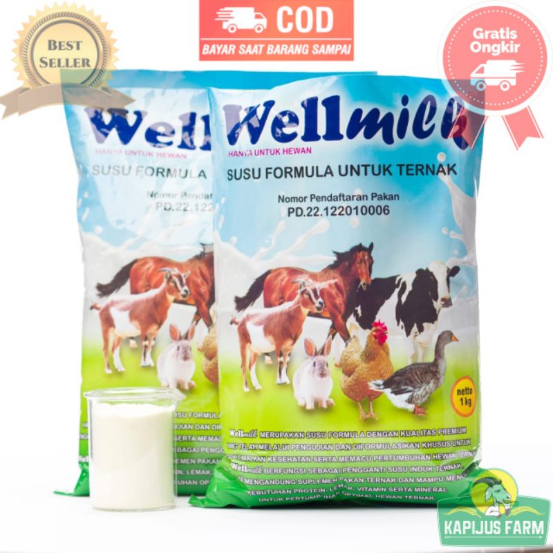 Jual Wellmilk Susu Formula Untuk Ternak 1kg Susu Pedet Susu Cempe