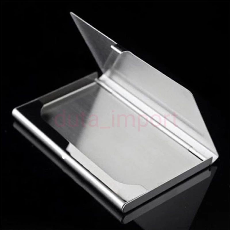 Kotak Kartu Nama mirror stainless/kulit beragam motif /ID Card Box holders/dompet kartu