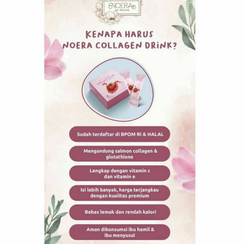 [ FREE GIFT ] NOERA collagen drink NEW FORMULA ORI BPOM HALAL /suplemen pemutih kulit /minuman kolagen