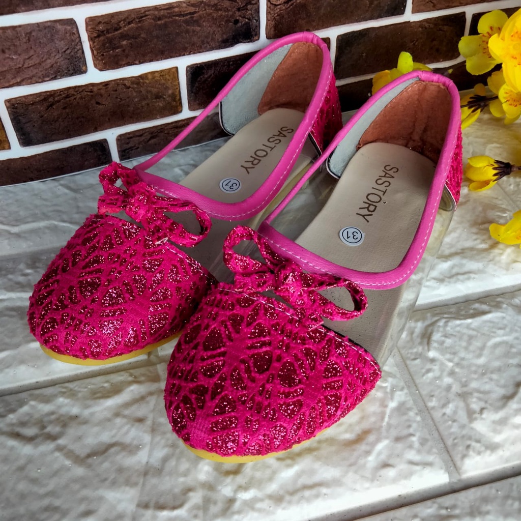 [TAMAN SEPATUKU] SEPATU TRENDY MURAH FLATSHOES PESTA BROKAT ANAK USIA 6 7 8 TAHUN HAX16