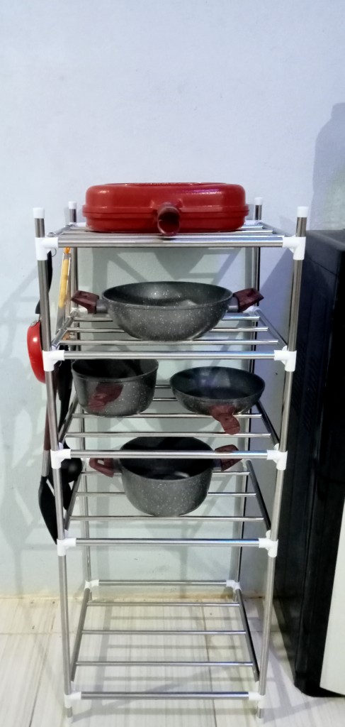Rak Dapur Rak Panci Serbaguna Stainless Steel