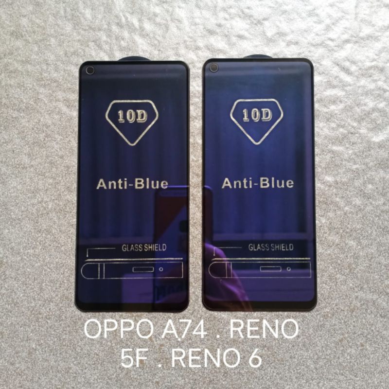 Tempered glass Oppo A95 / A74 4G / A94 / Reno 5F / Reno 6 / F19 / F19 PRO . Oppo Reno 3 Pro / Reno 4F anti blue anti gores kaca screen guard pelindung layar