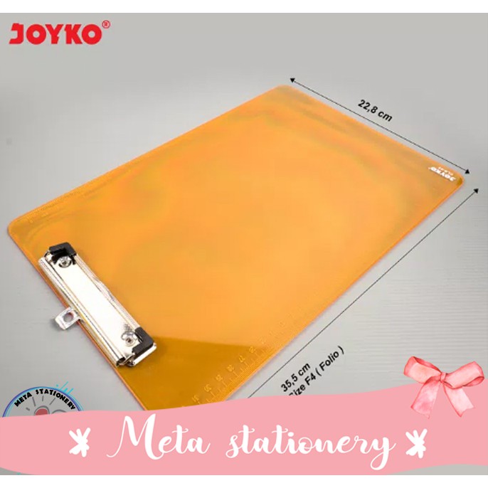 

Clipboard / Papan Jalan / Alas Ujian Joyko CLB-63 / F4 Transparan