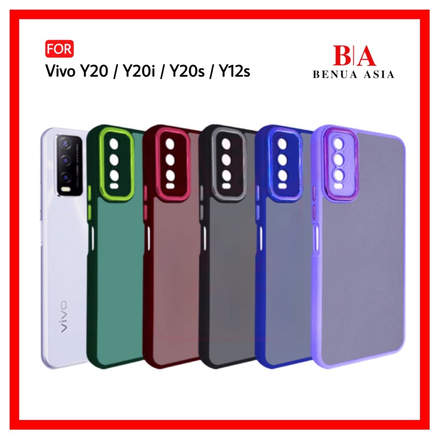 CASE PREMIUM NEOHYBRID DOVE CHROME VIVO Y20 Y20S Y12S SOFTCASE ~ FA