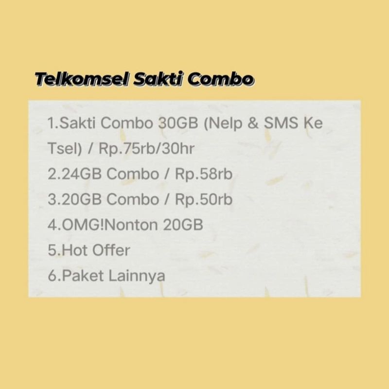 Kartu Sakti TELKOMSEL 30GB