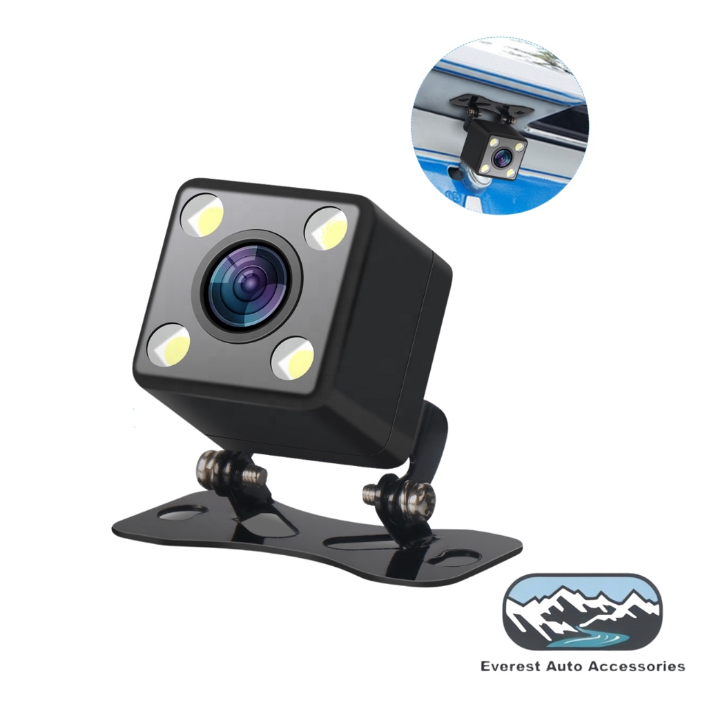 Kamera Camera Mundur Parkir Universal Mobil 4 Led Dot KX 801 Reverse Rear View Parking Camera