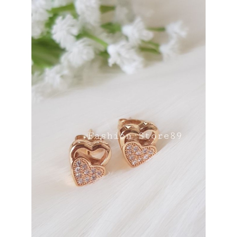 ready edisi terbatas anting tusuk double love import xuping bestseller