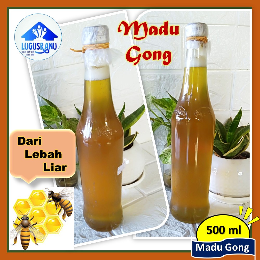 

Madu Gong Madu Merah 500 ml (Madu dari Lebah Liar) 100 % Madu Murni