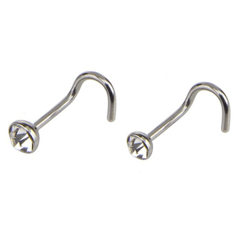 22pcs / set Anting Tindik Hidung Bahan Stainless Steel