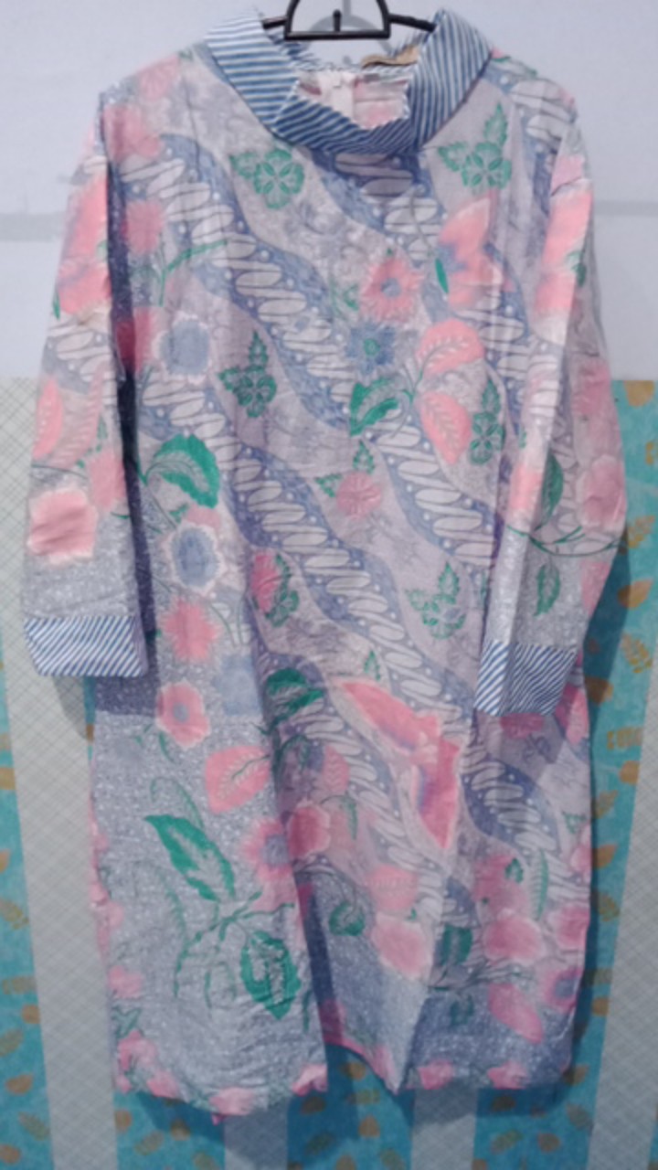 Terlaris Serut Genes Jelita Tunic Navbor Yelbor Whitbor Creambor Tunik Batik Modern Hrb030 Dolbi Dob