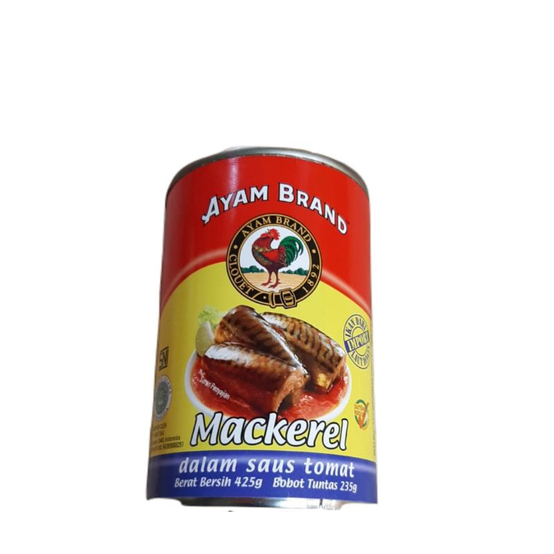 

Ayam Brand Mackeler 425gr/Ikan Sarden/Saus Tomat