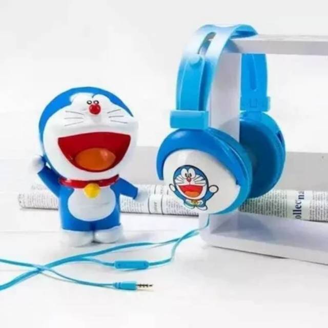 Headphone Bando Karakter DORAEMON Headset Anak Handsfree Murah Headset IMUT Grosir