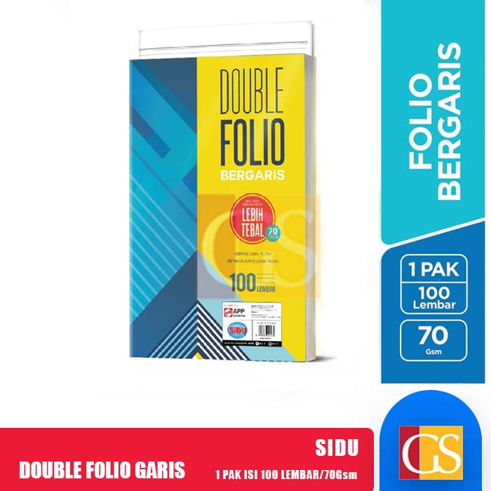 

Kertas Double Folio / Dobel Folio Garis Sinar Dunia Sidu 100 Lembar