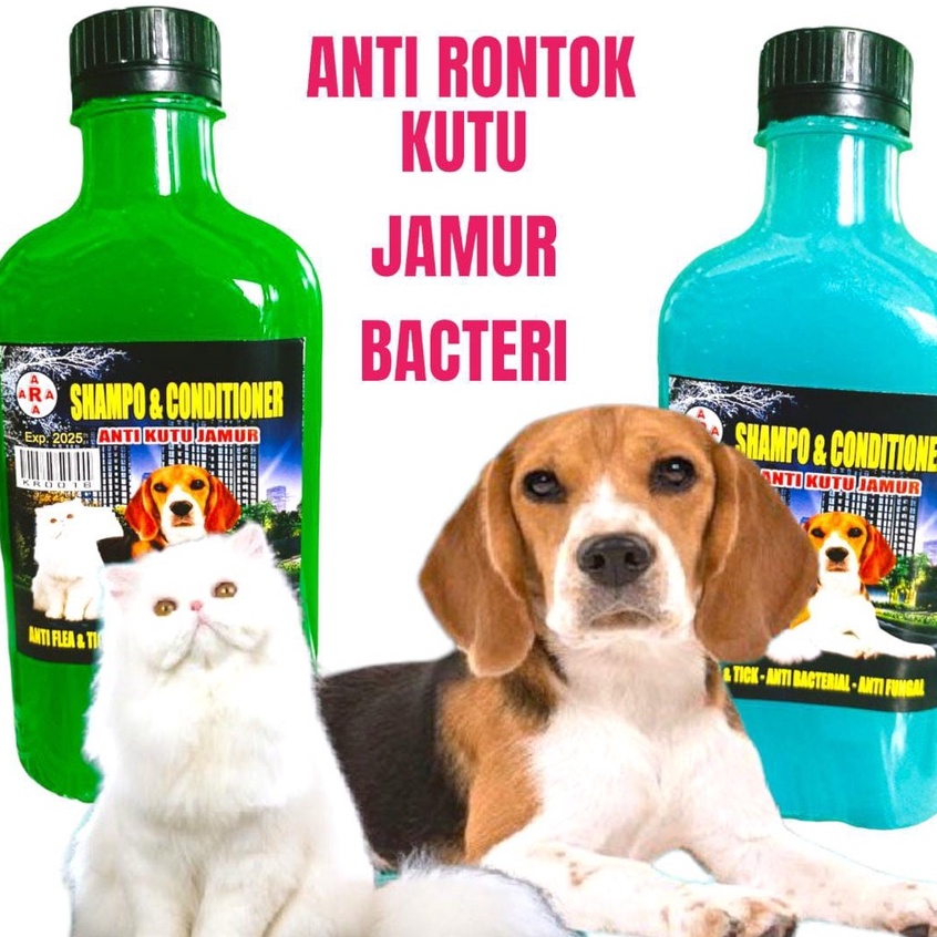 SAMPO DAN SIKAT KARET KUCING DAN ANJING ANTI KUTU/RONTOK/JAMUR BAKTERI 300 ML